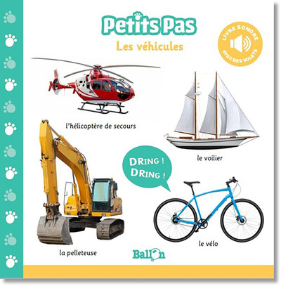 Picture of Petits pas (livre sonore) - Les véhicules