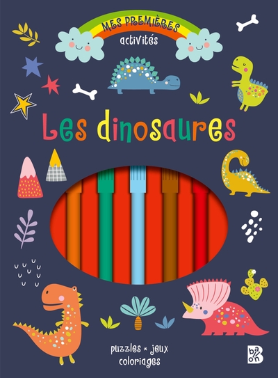 Picture of Bloc d'activités avec feutres: Les dinosaures