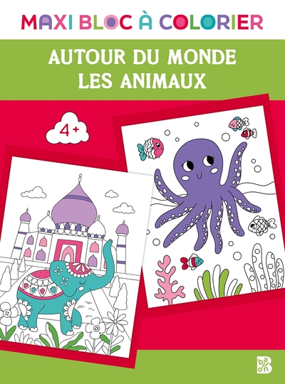 Picture of Maxi bloc à colorier - Autour du monde + animaux