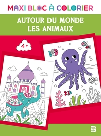 Picture of Maxi bloc à colorier - Autour du monde + animaux