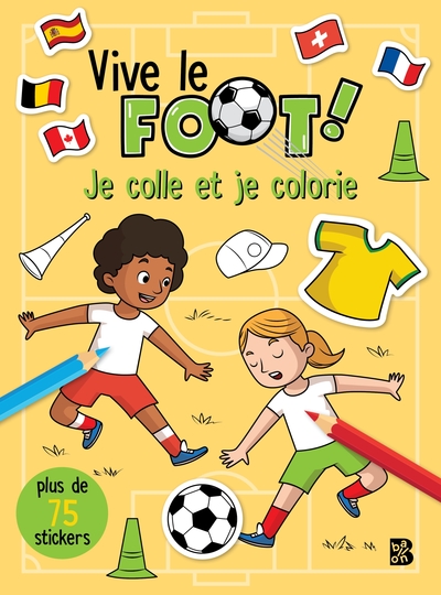 Image de Vive le foot - Je colle et je colorie