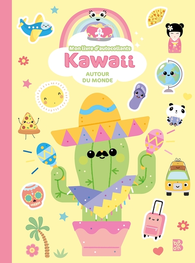 Image de Kawaii Livre d'autocollants Autour du monde