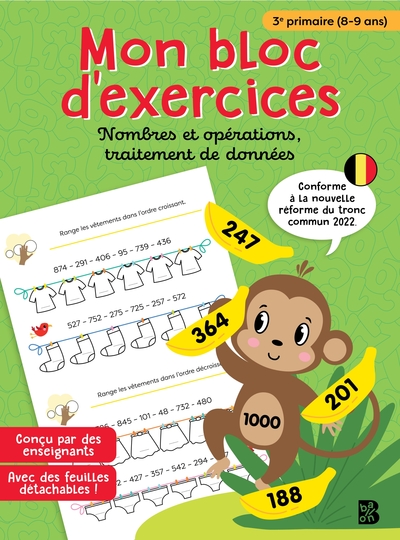 Picture of 3ème primaire maths : nombres et opérations + traitement de données