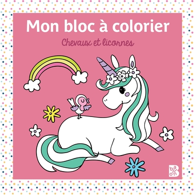 Image de Mini bloc à colorier Au pays du calme les chevaux et les poneys