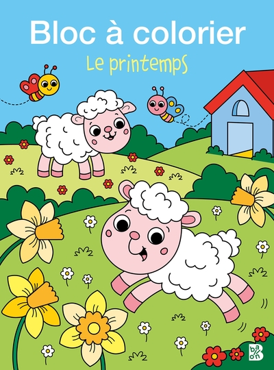 Image de Bloc à colorier : Le printemps