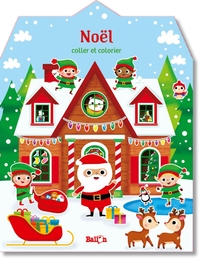 Image de Ma maison - Noël - Coller et colorier