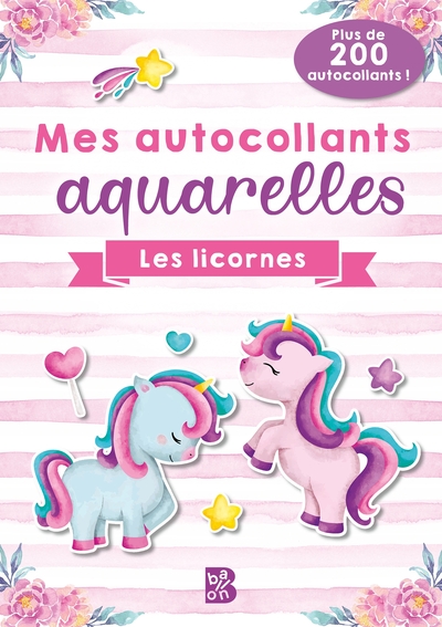 Image de Mes autocollants aquarelles : Les licornes