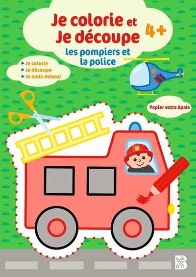 Picture of Je colorie et je découpe - Les pompiers et la police
