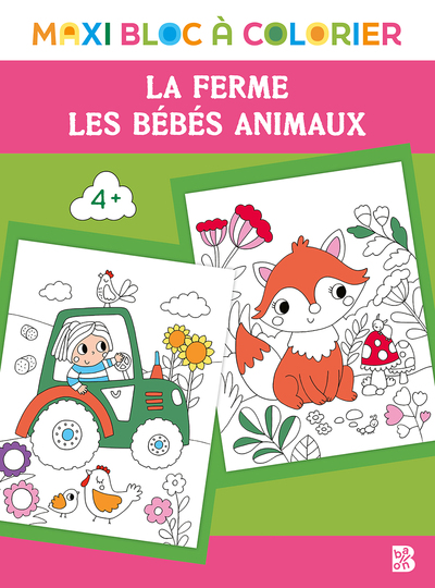Picture of Maxi bloc à colorier - Ferme + bébés animaux