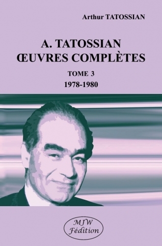 Picture of A. tatossian – Œuvres complètes t. 3