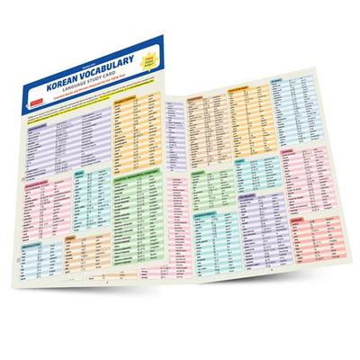 Image de Korean Vocabulary Language Study Card /anglais/corEen