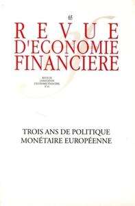 Picture of Trois ans de politique monétaire européenne