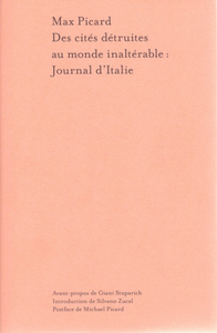 Picture of Des cités détruites au monde inaltérable: Journal d'Italie