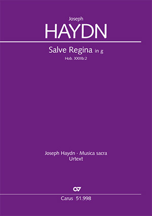 Picture of JOSEPH HAYDN : SALVE REGINA IN G - HOB. XXIIIB:2 - CHANT PIANO