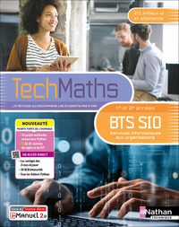 Image de Mathématiques - BTS SIO 1ère et 2ème années - Coll. TechMaths - Éd. 2025 - Livre + licence
