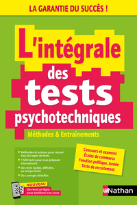 Picture of L'intégrale des tests psychotechniques - Méthodes et entrainements - 2024