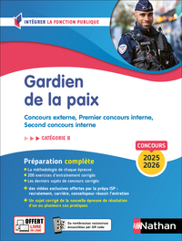 Picture of Concours Gardien de la paix - Catégorie B (Intégrer la fonction publique) 2025/2026