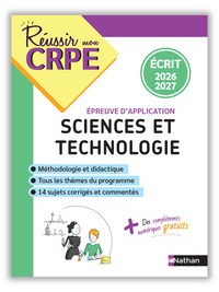 Image de Réussir mon CRPE Sciences et technologie épreuve d'admissibilité écrit 2026