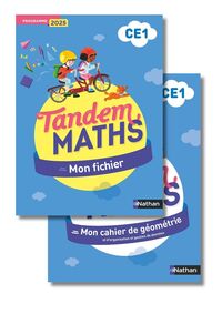 Image de Tandem - Maths CE1 - Fichier de l'élève + Cahier de géométrie - Programme 2025