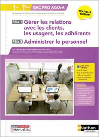 Picture of Gérer les relations avec les clients,... et administrer le personnel - Pôles 1 et 3 - 1re/Term Bac Pro AGOrA - Éd. 2025 - Livre + licence
