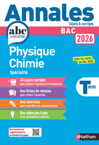 Image de Annales Bac Physique Chimie Term. 2026 - Corrigé