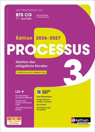 Image de Processus 3 - Gestion des obligations fiscales - BTS CG 1re année - Coll. Les Processus CG - Ed. 2026