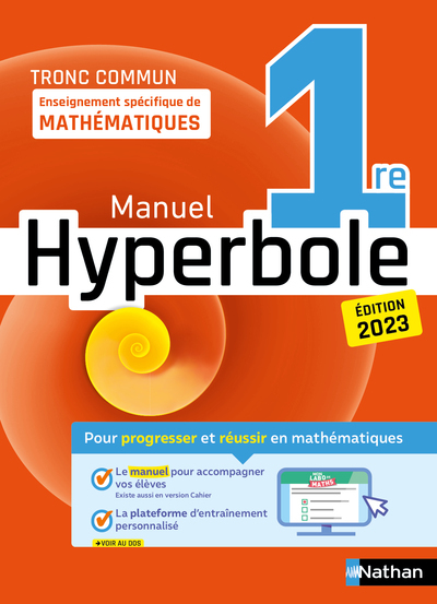 Image de Hyperbole-1ère- Enseignement spécifique - Manuel - 2023