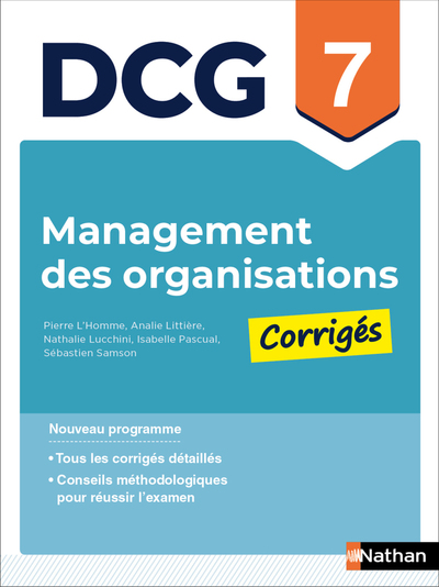 Picture of Management des organisations - DCG - Épreuve 7 - Corrigés des applications