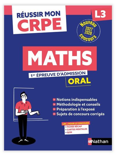 Picture of Réussir mon CRPE - Maths Admission concours L3 oral 2027-2028