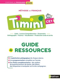 Image de TIMINI - CE1 - Guide pédagogique