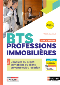 Image de Conduite du projet immobilier du client du client en vente et/ou location - BTS 1re année - Éd. 2025 - Livre + licence