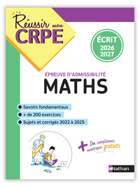 Picture of Réussir mon CRPE Maths épreuve d'admissibilité écrit 2026