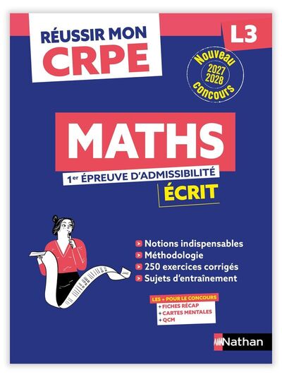 Picture of Réussir mon CRPE Maths 1e épreuve d'admissibilité L3 écrit 2027