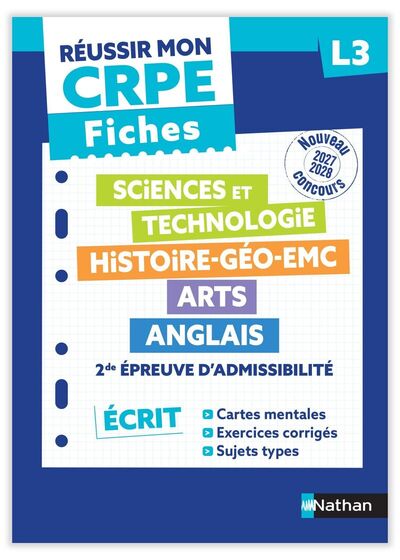 Picture of Réussir mon CRPE - 2e épreuve d'admissibilité L3 écrit Fiches 2027