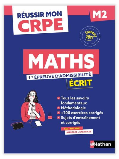 Picture of Réussir mon CRPE Maths 1e épreuve d'admissibilité M2 écrit 2027