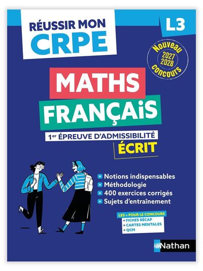 Picture of Réussir mon CRPE Maths Français 1e épreuve d'admissibilité L3 écrit 2027