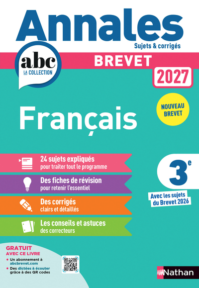 Picture of Annales Brevet Français 2027 - Corrigé
