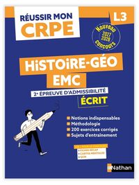 Picture of Réussir mon CRPE Histoire Géographie EMC 2e épreuve d'admissibilité L3 écrit 2027