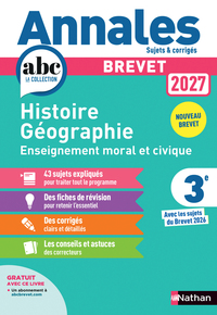 Picture of Annales Brevet Histoire Géographie Enseignement Moral et Civique 2027- Corrigé