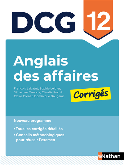 Picture of Anglais appliqué aux affaires - DCG - Épreuve 12 - Corrigés applications