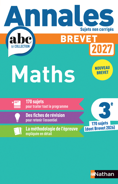 Picture of Annales Brevet Maths 2027 - NC