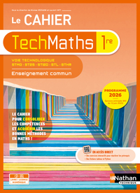 Picture of Cahier de Mathématiques - Enseignement commun - 1re technologique - Coll. TechMaths - Ed. 2026