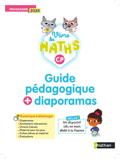 Image de Vivre les maths - CP - Guide pédagogique + Diaporamas - Programme 2025
