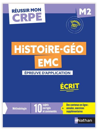 Picture of Réussir mon CRPE - Histoire Géographie EMC épreuve d'admissibilité M2 écrit 2027