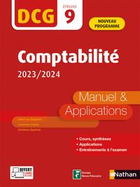 Picture of Comptabilité - DCG - Epreuve 9 - Manuel et applications - 2023/2024