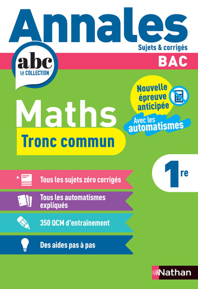 Picture of Annales Bac Maths 1re - Tronc Commun