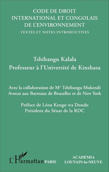 Picture of Code de droit international et congolais de l'environnement