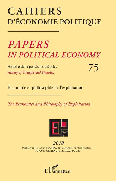 Picture of Cahiers d'économie politique 75
