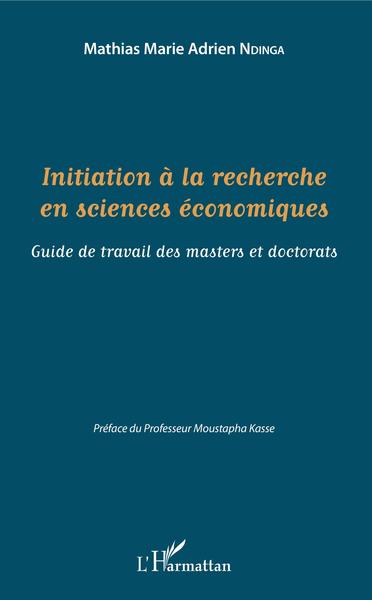 Image de Initiation à la recherche en sciences économiques