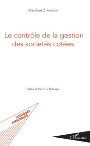 Image de Le contrôle de la gestion des sociétés cotées